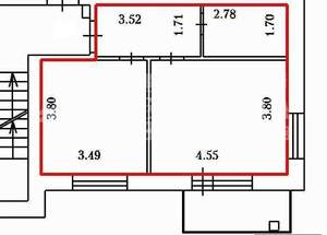 1-к квартира, вторичка, 43м2, 2/9 этаж