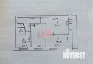 3-к квартира, вторичка, 52м2, 5/5 этаж