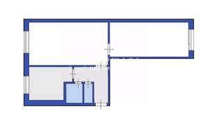 2-к квартира, вторичка, 44м2, 1/5 этаж