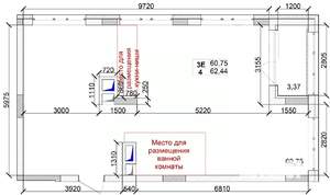 3-к квартира, строящийся дом, 62м2, 9/15 этаж