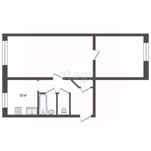 2-к квартира, вторичка, 45м2, 1/5 этаж