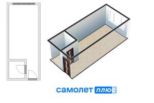 Студия квартира, вторичка, 18м2, 1/9 этаж