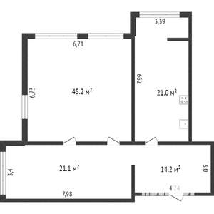 3-к квартира, вторичка, 108м2, 14/18 этаж