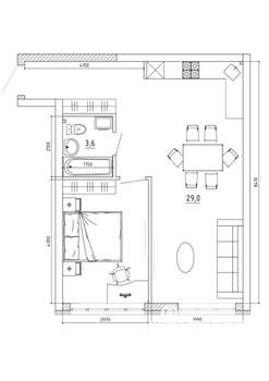 2-к квартира, вторичка, 53м2, 3/8 этаж