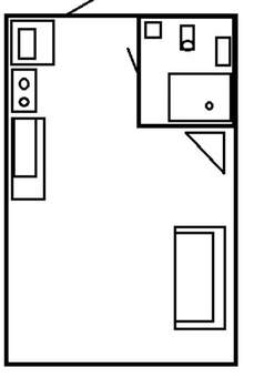 Студия квартира, вторичка, 17м2, 2/5 этаж
