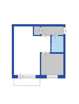 1-к квартира, вторичка, 32м2, 3/5 этаж