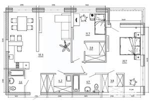 4-к квартира, вторичка, 102м2, 7/8 этаж