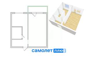 1-к квартира, вторичка, 31м2, 4/5 этаж