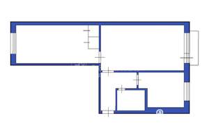 2-к квартира, вторичка, 45м2, 5/5 этаж