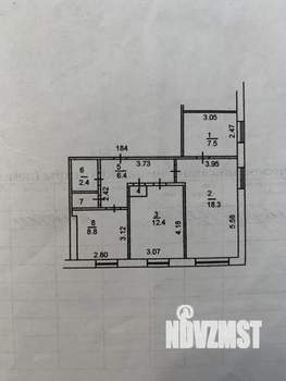 3-к квартира, вторичка, 58м2, 1/9 этаж