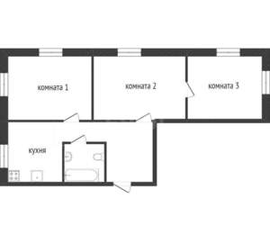 3-к квартира, вторичка, 62м2, 5/5 этаж
