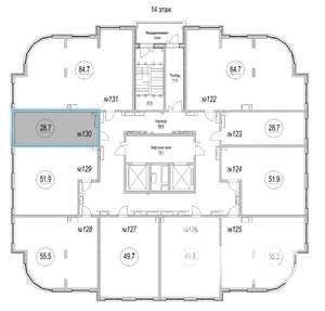 1-к квартира, сданный дом, 29м2, 14/16 этаж