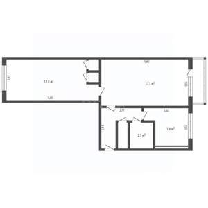 2-к квартира, вторичка, 48м2, 3/5 этаж