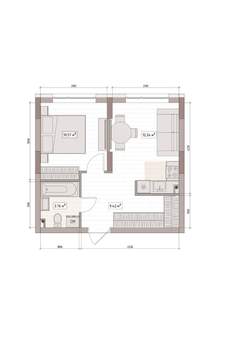 2-к квартира, вторичка, 36м2, 7/15 этаж