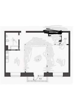 2-к квартира, вторичка, 48м2, 7/15 этаж