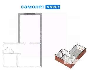 1-к квартира, вторичка, 44м2, 1/11 этаж