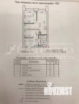 2-к квартира, вторичка, 34м2, 1/7 этаж