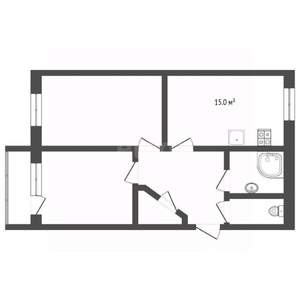 2-к квартира, вторичка, 60м2, 4/5 этаж