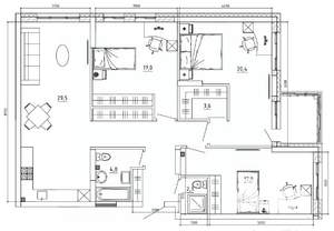 4-к квартира, вторичка, 117м2, 15/15 этаж