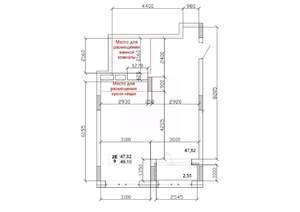 2-к квартира, вторичка, 49м2, 13/15 этаж