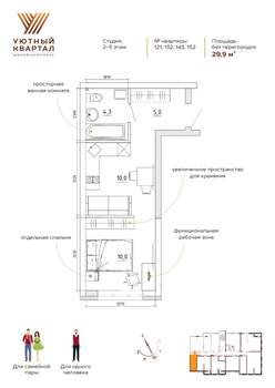 1-к квартира, вторичка, 30м2, 5/8 этаж