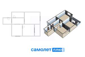 3-к квартира, вторичка, 59м2, 5/10 этаж