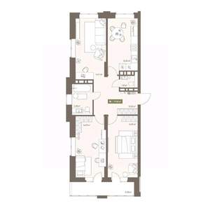 3-к квартира, вторичка, 78м2, 8/16 этаж