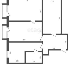 3-к квартира, вторичка, 80м2, 3/3 этаж