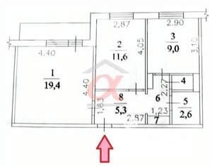 1-к квартира, вторичка, 52м2, 2/10 этаж