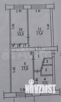 3-к квартира, вторичка, 61м2, 2/5 этаж
