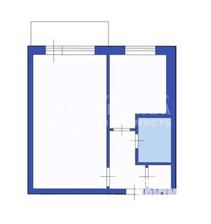 1-к квартира, вторичка, 31м2, 4/5 этаж