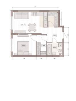 2-к квартира, вторичка, 47м2, 12/15 этаж