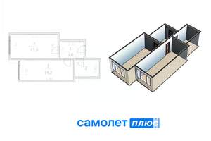 2-к квартира, вторичка, 41м2, 1/10 этаж