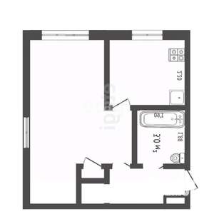 1-к квартира, вторичка, 30м2, 1/5 этаж