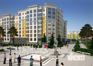 2-к квартира, строящийся дом, 53м2, 3/7 этаж