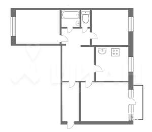 3-к квартира, вторичка, 62м2, 4/9 этаж