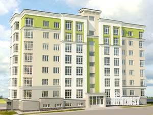 1-к квартира, строящийся дом, 43м2, 2/8 этаж