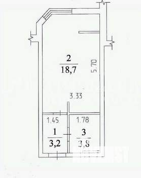 1-к квартира, вторичка, 26м2, 14/16 этаж