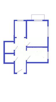 2-к квартира, вторичка, 54м2, 2/2 этаж
