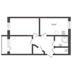 2-к квартира, вторичка, 60м2, 4/5 этаж