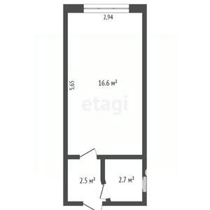 Студия квартира, вторичка, 17м2, 7/9 этаж