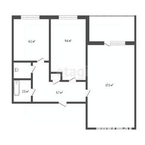 2-к квартира, вторичка, 43м2, 3/10 этаж