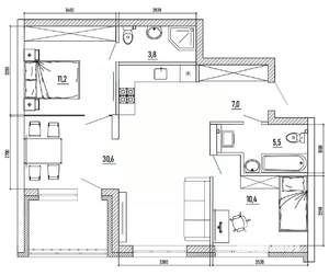3-к квартира, вторичка, 74м2, 4/8 этаж