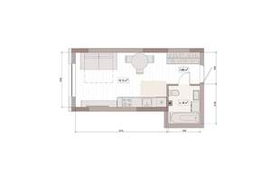 Студия квартира, вторичка, 27м2, 2/15 этаж