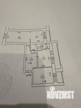 3-к квартира, вторичка, 84м2, 9/10 этаж