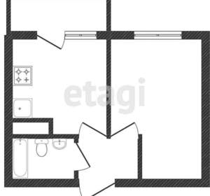 1-к квартира, вторичка, 33м2, 9/16 этаж