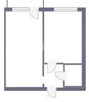 1-к квартира, вторичка, 28м2, 2/5 этаж