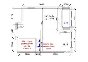 1-к квартира, строящийся дом, 35м2, 3/15 этаж