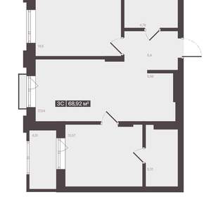 3-к квартира, вторичка, 69м2, 8/16 этаж
