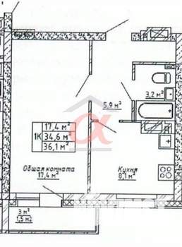 1-к квартира, вторичка, 40м2, 16/16 этаж